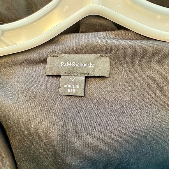 Women’s R&M Richard’s Black Midi Dress with Belted Detail - Size 12 - MINT - Picture 5 of 6